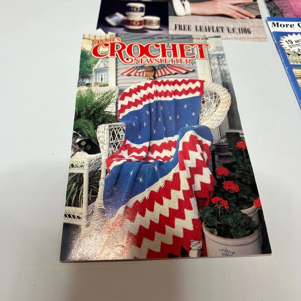 Crochet‎ Pattern Book Lot of 4 Annie's Leisure Arts Shady Lane Leaflet